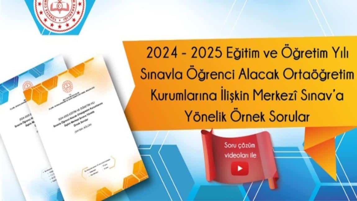 LGS MERKEZİ SINAVINA YÖNELİK YENİ ÖRNEK SORULAR